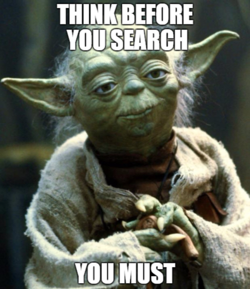 Google search meme yoda