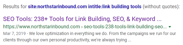 seo link building tools search