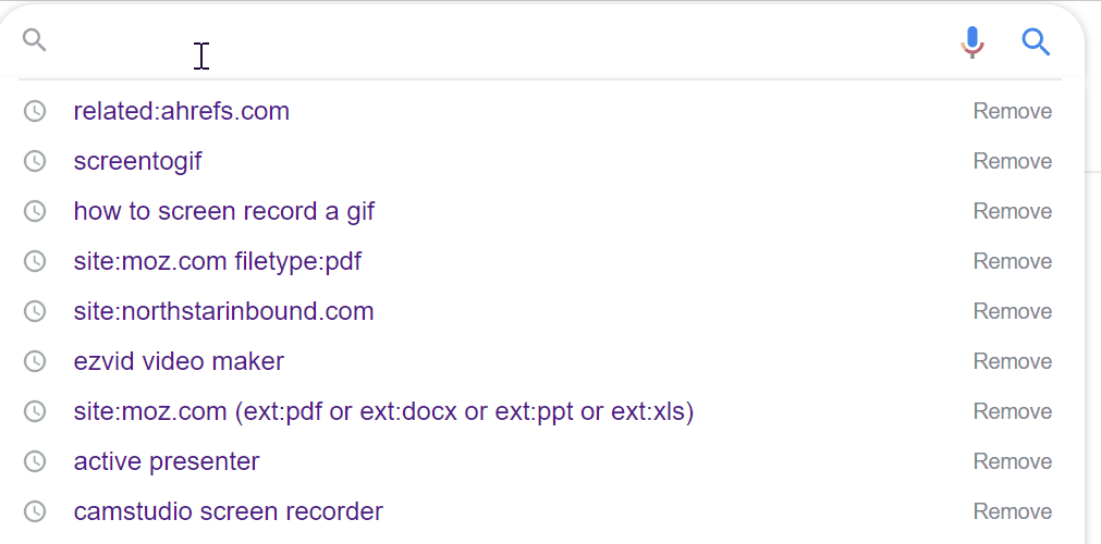 filetype: search operator