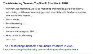 priority marketing channels