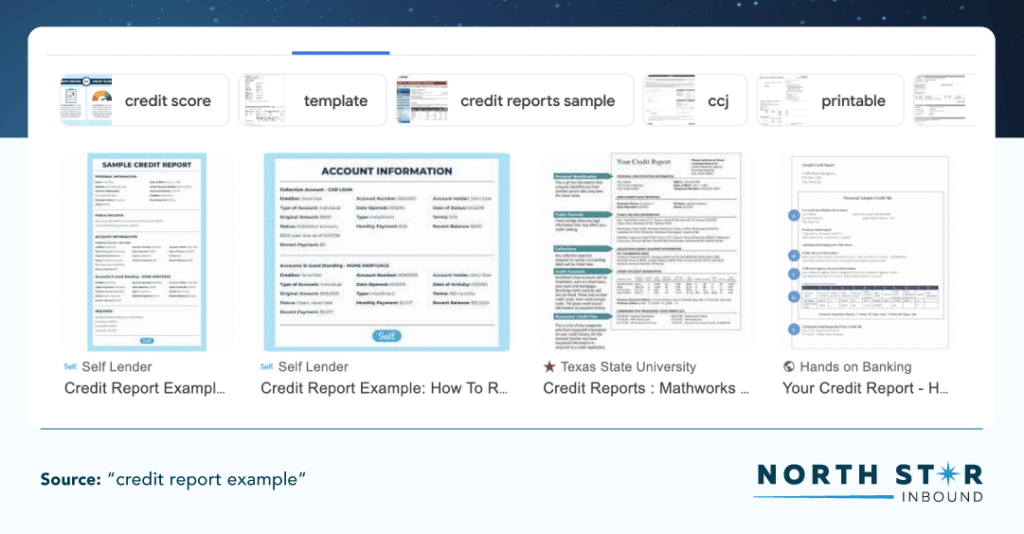credit report example image pack