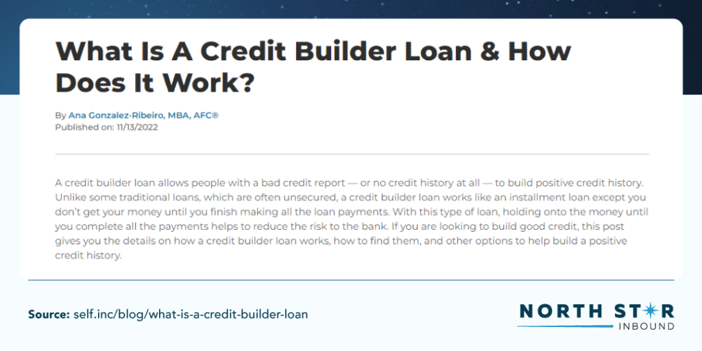 what is a credit builder loan
