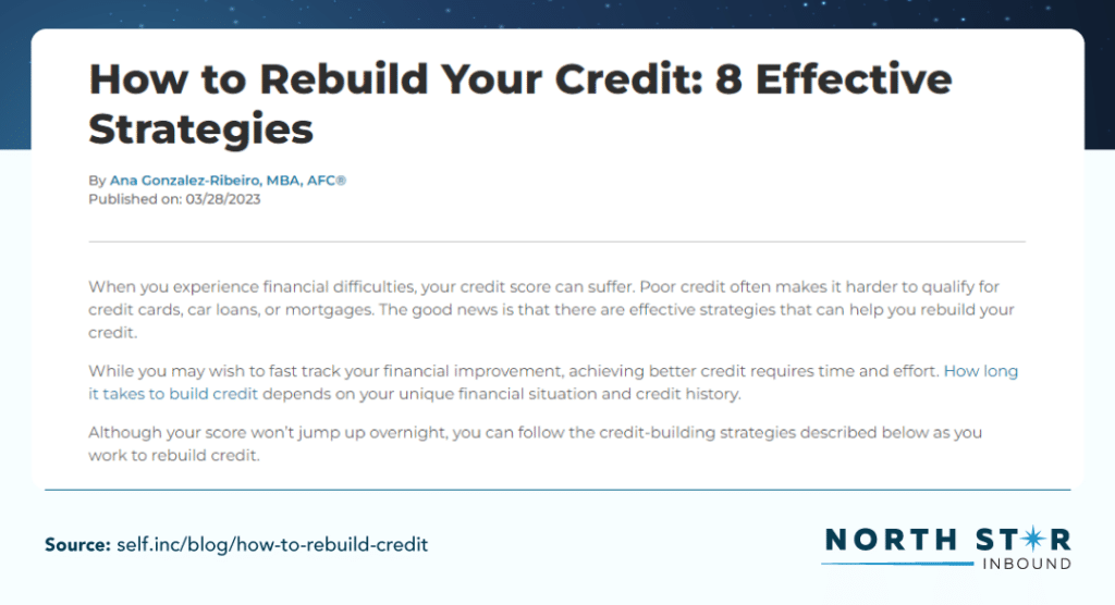 how to rebuild your credit