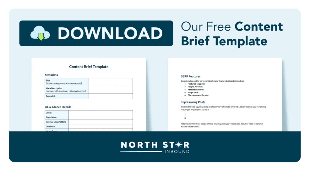 download content brief button